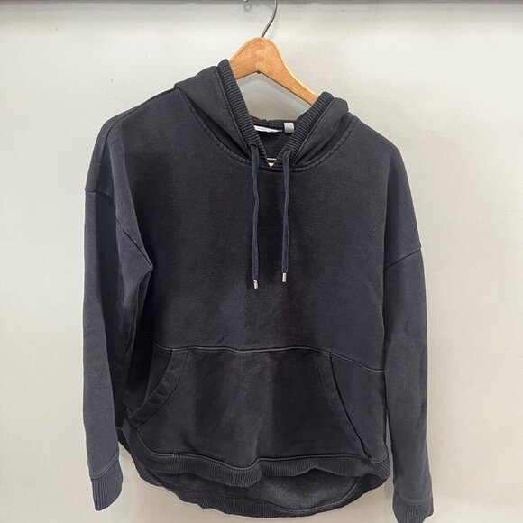 Athleta Womens Black Hoodie Sweatshirt with Front Kangaroo Pocket- Sz. M - Picture 1 of 5